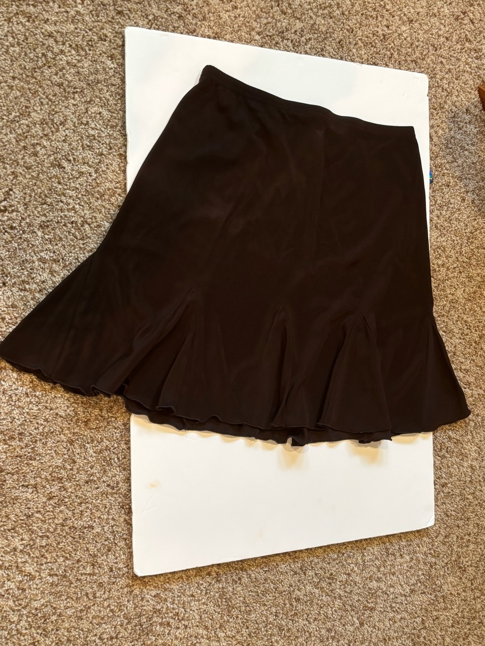 Briggs New York Brown  A-Line Skirt with Flared Hem